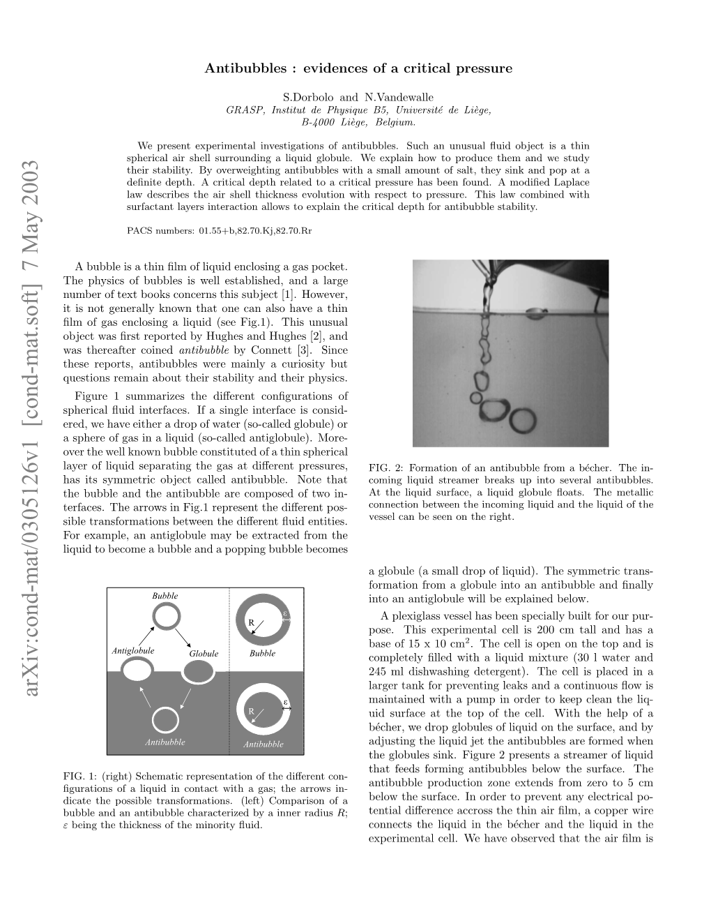 Antibubbles: Evidences of a Critical Pressure