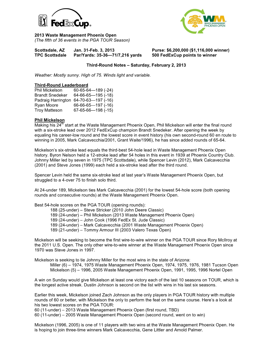 2013 Waste Management R3 Notes