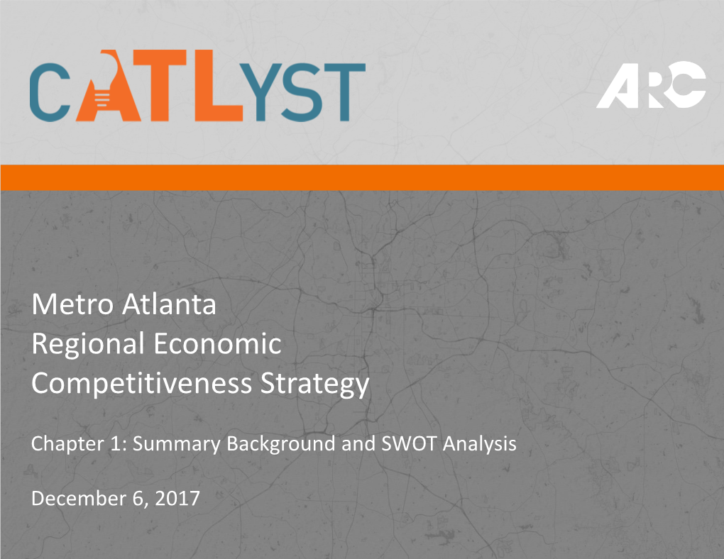Metro Atlanta Regional Economic Competitiveness Strategy