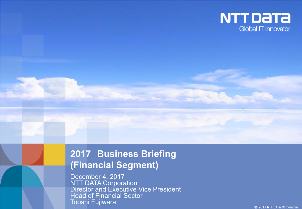 2017 Business Briefing (Financial Segment)