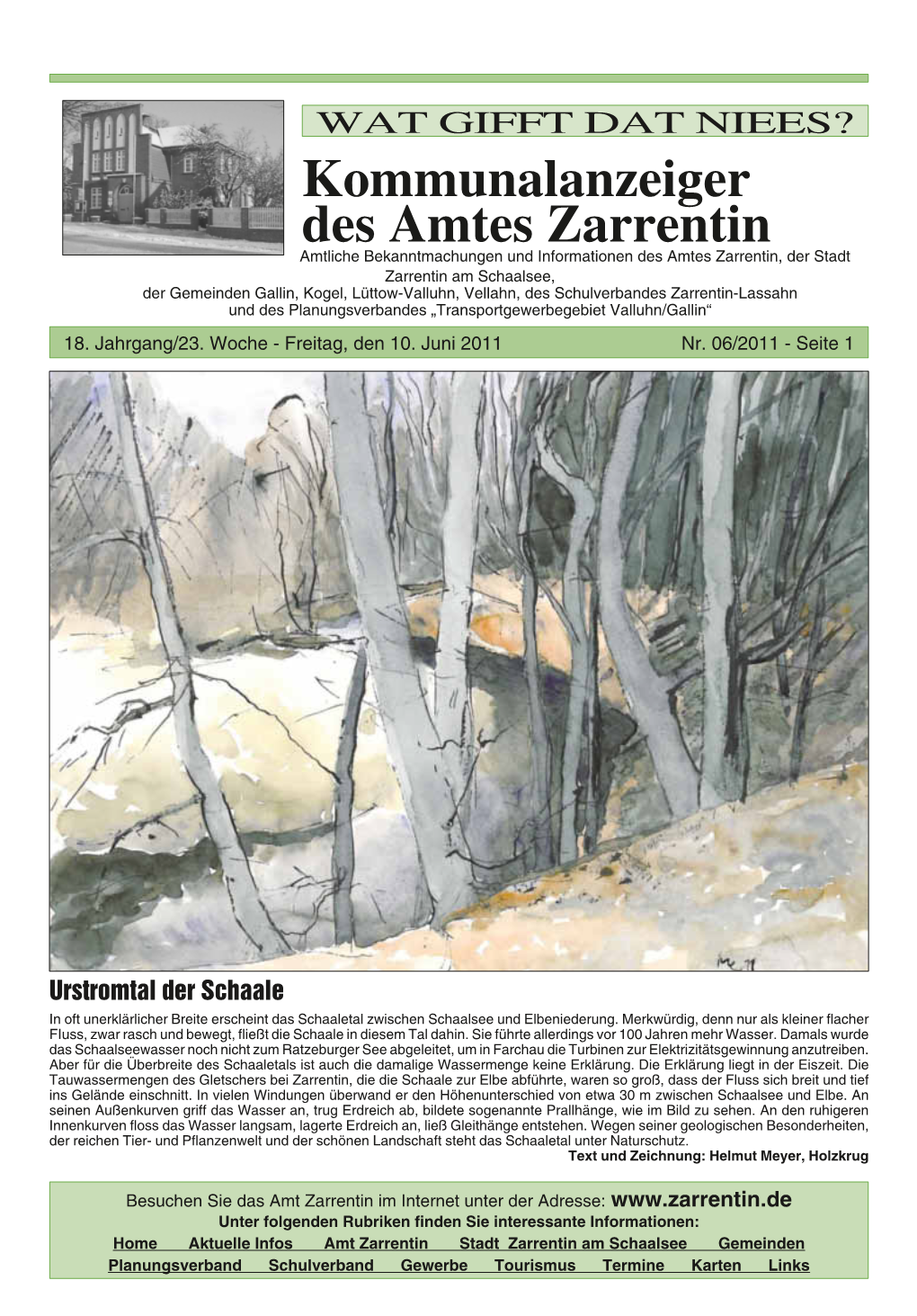 Kommunalanzeiger Des Amtes Zarrentin