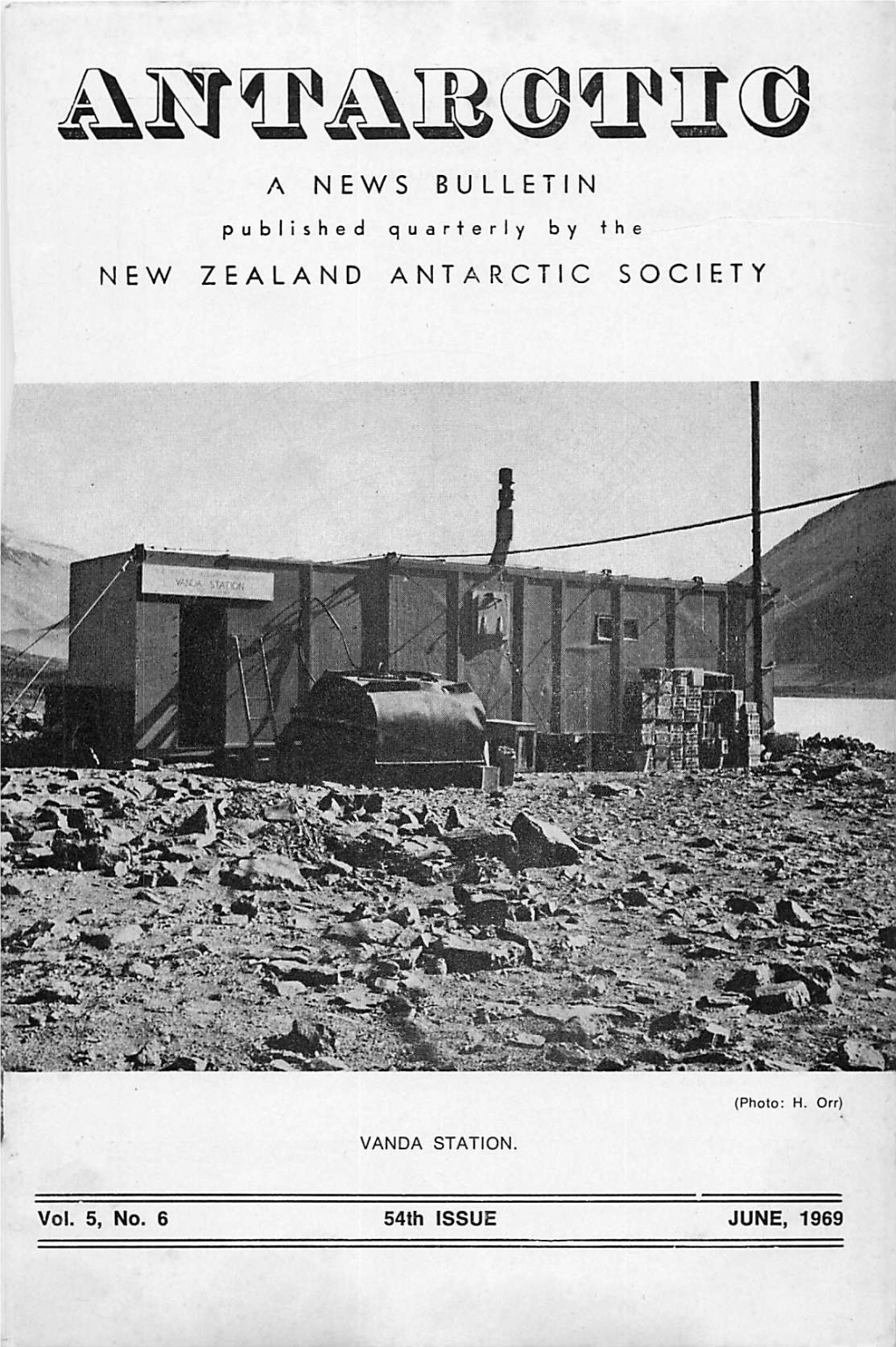 A News Bulletin New Zealand Antarctic Society