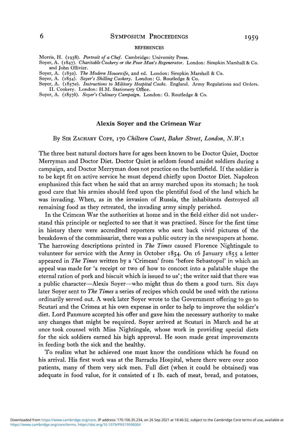 Alexis Soyer and the Crimean War