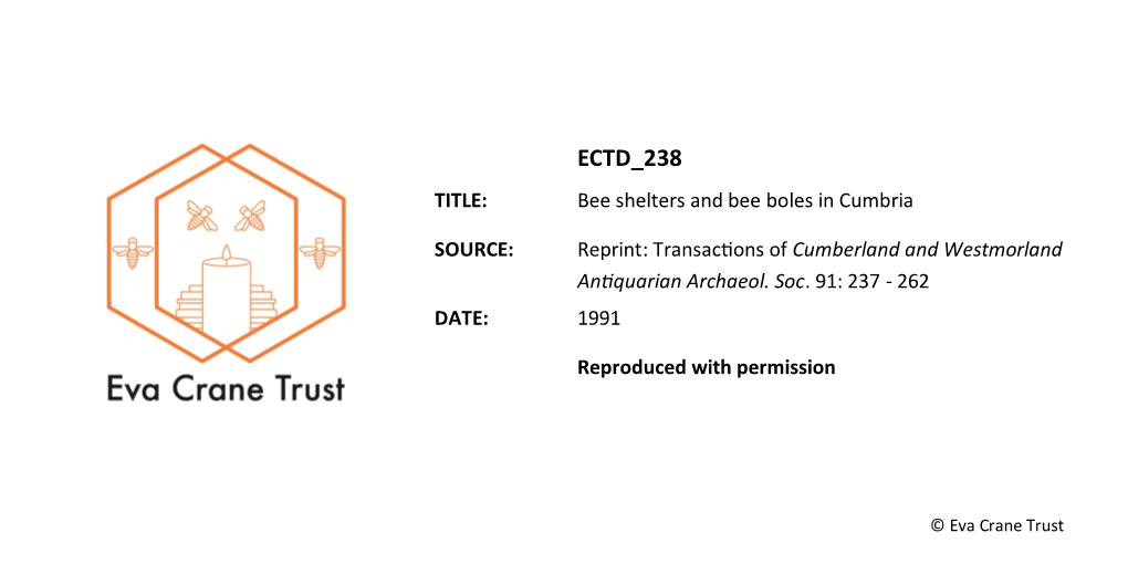 Bee Shelters and Bee Boles in Cumbria