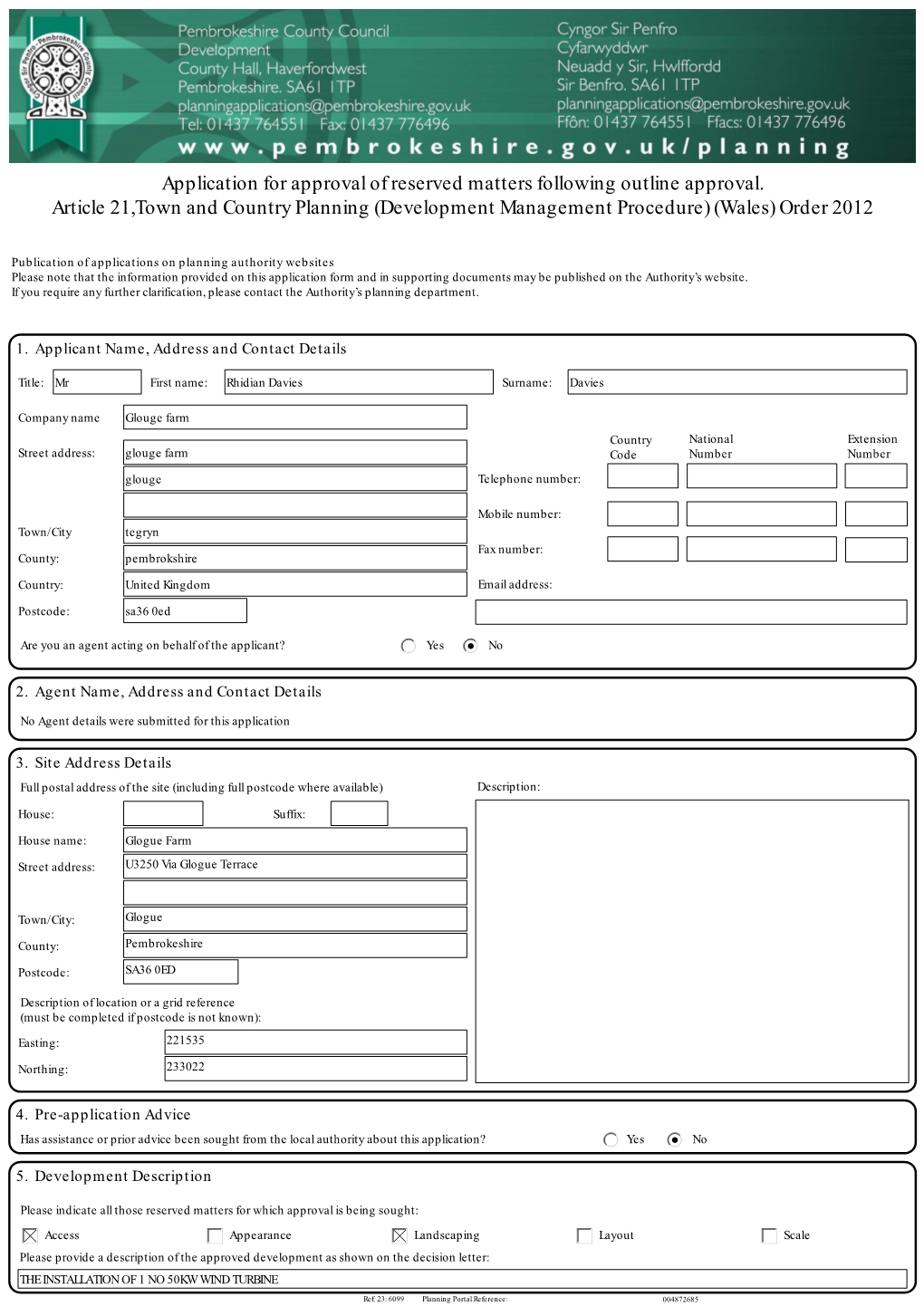 Development Management Procedure) (Wales) Order 2012