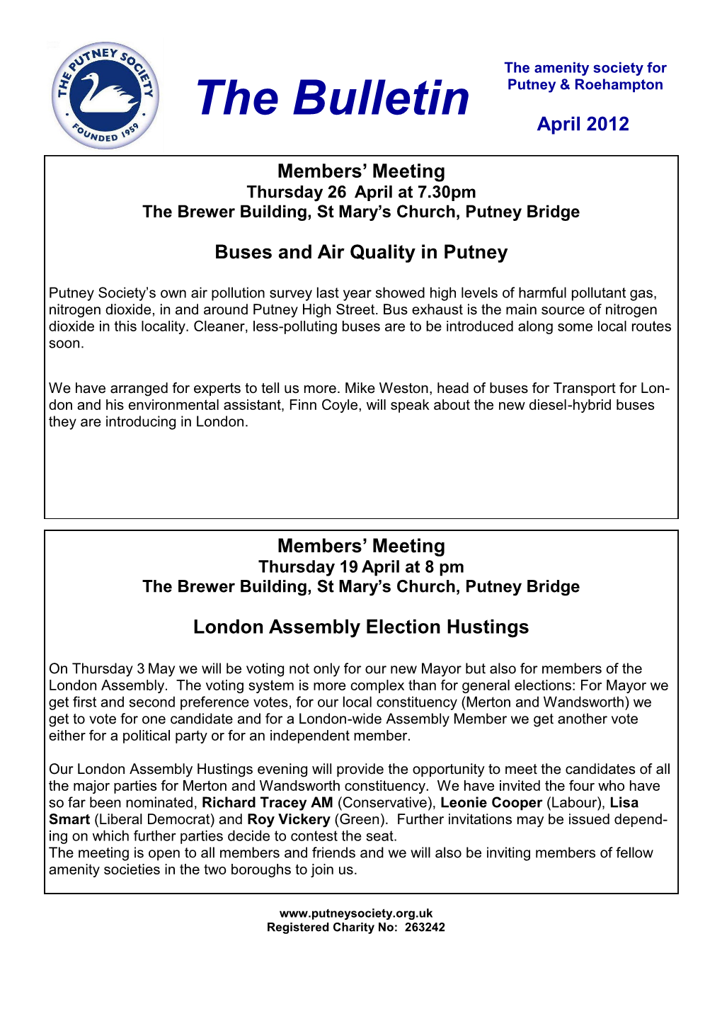 The Bulletin Putney & Roehampton April 2012