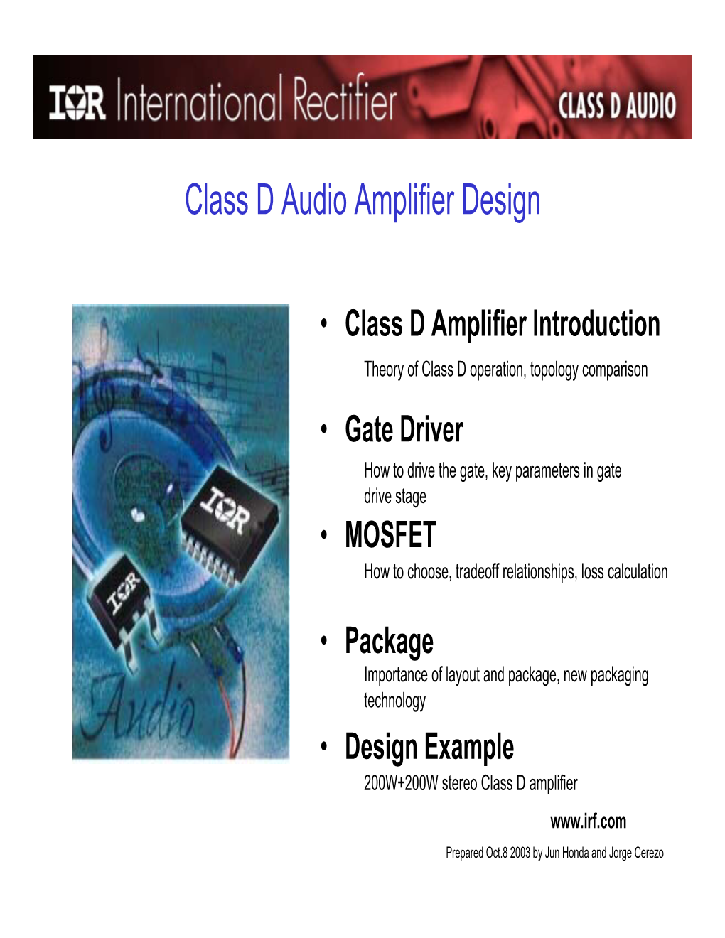 Class D Audio Amplifier Design