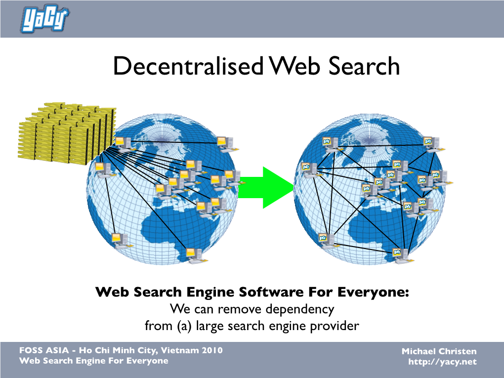 Decentralised Web Search