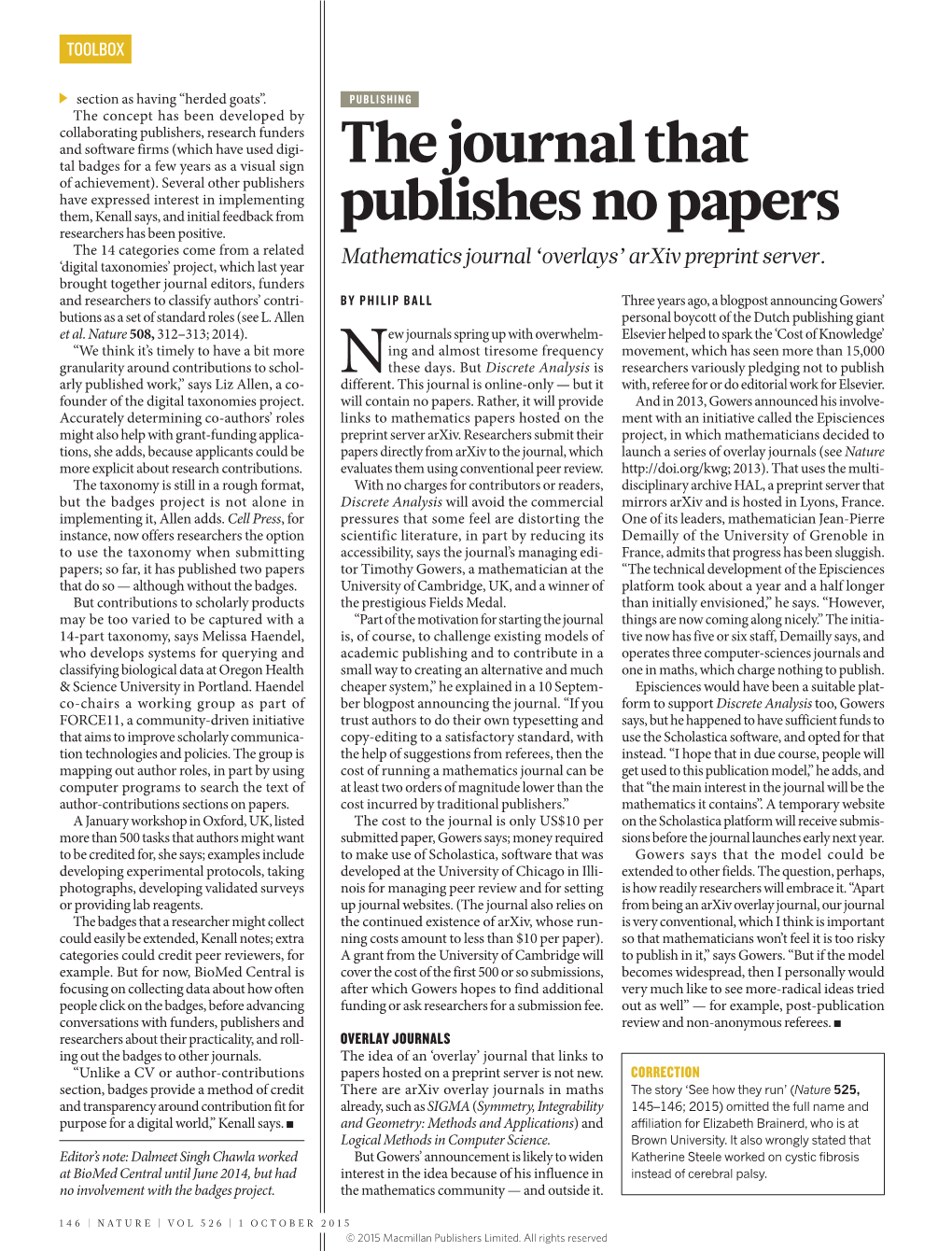 The Journal That Publishes No Papers
