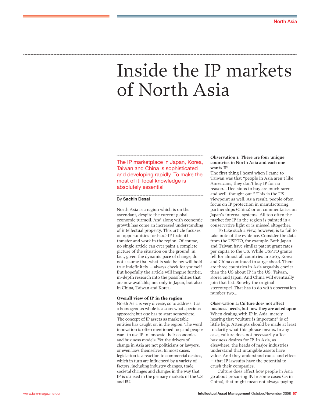 Inside the IP Markets of North Asia