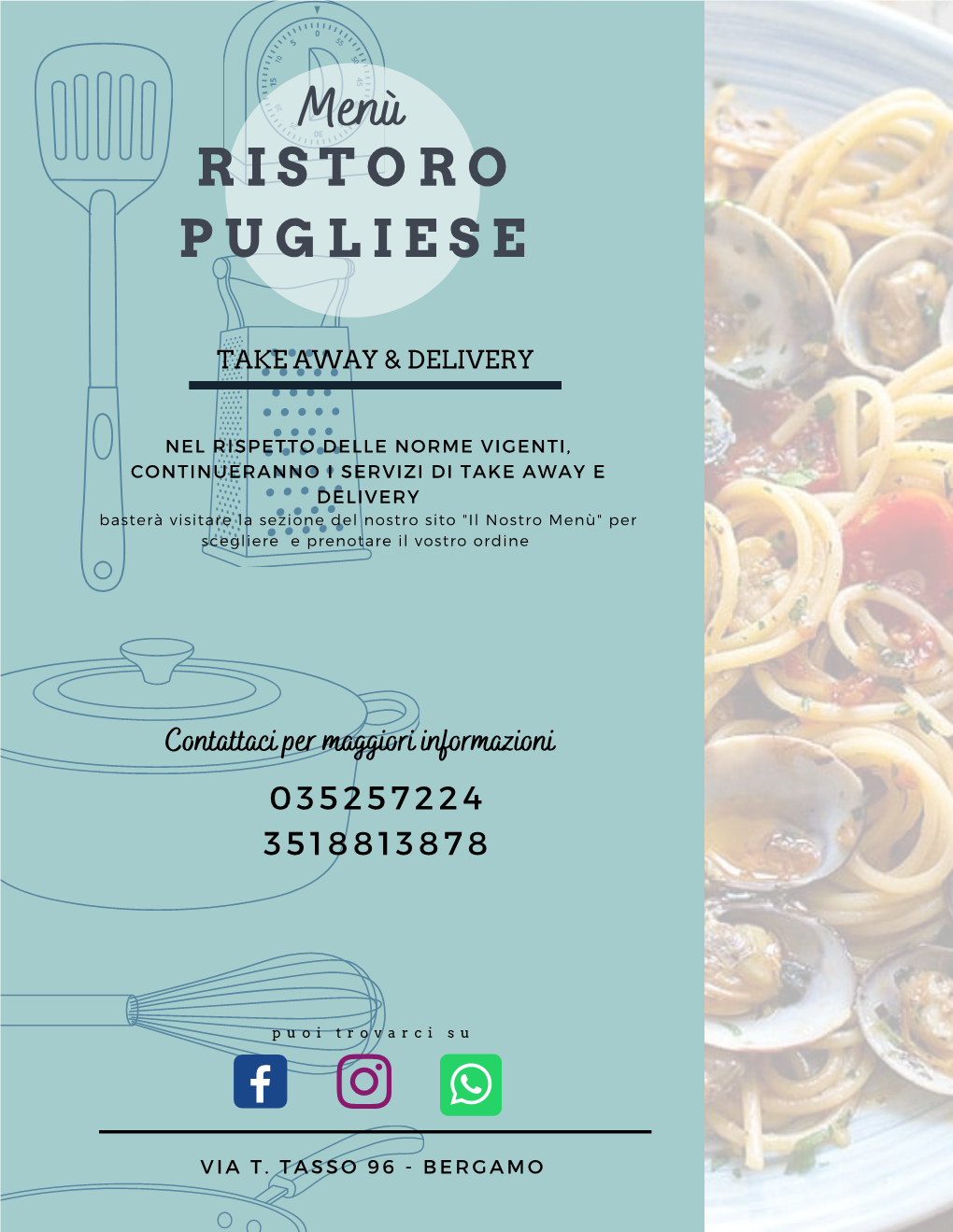 Menu Take Away E Delivery