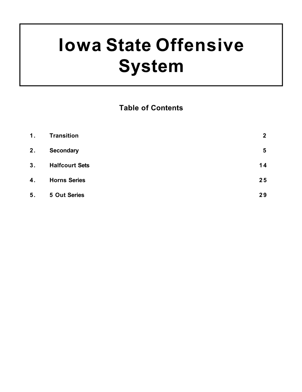 Iowa State Offensive System