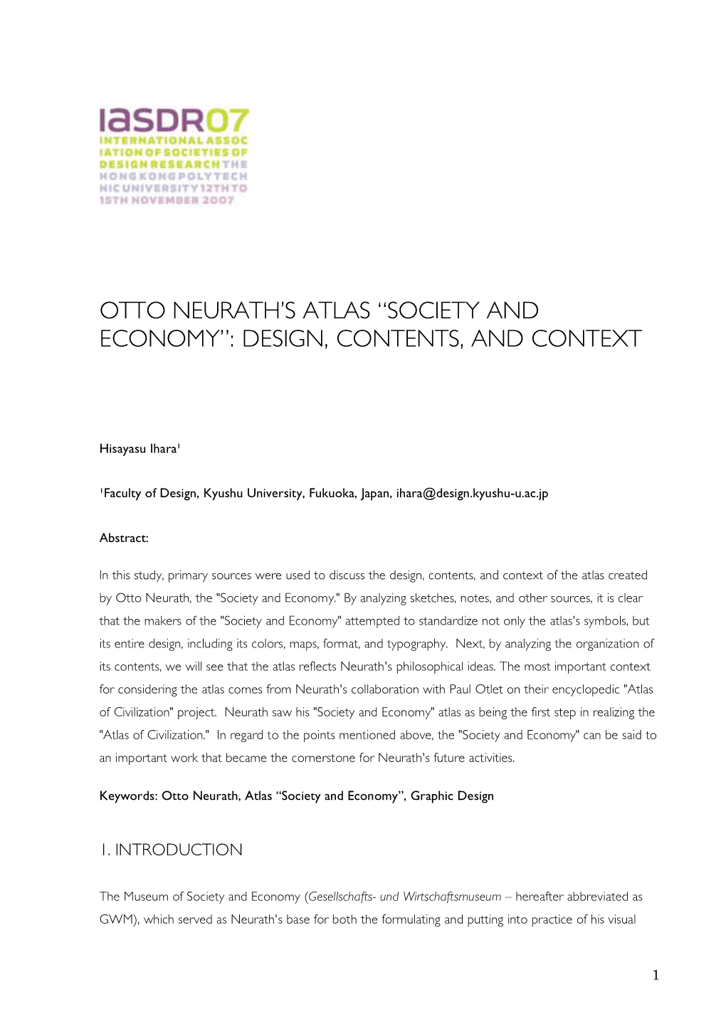 Otto Neurath's Atlas “Society and Economy”