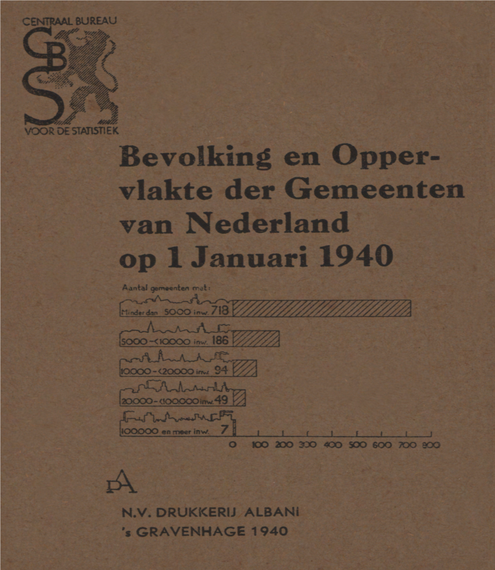 Vlakte Der Gemeenten Van Nederland Op 1 Januari 1940