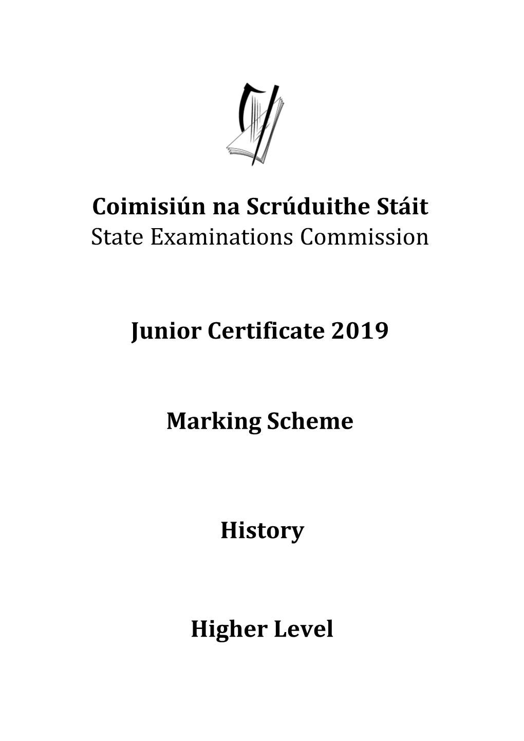 Coimisiún Na Scrúduithe Stáit State Examinations Commission Junior
