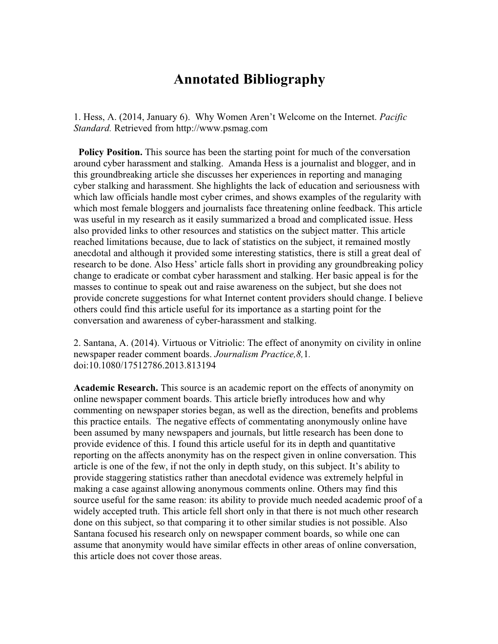 Annotated Bibliography s11