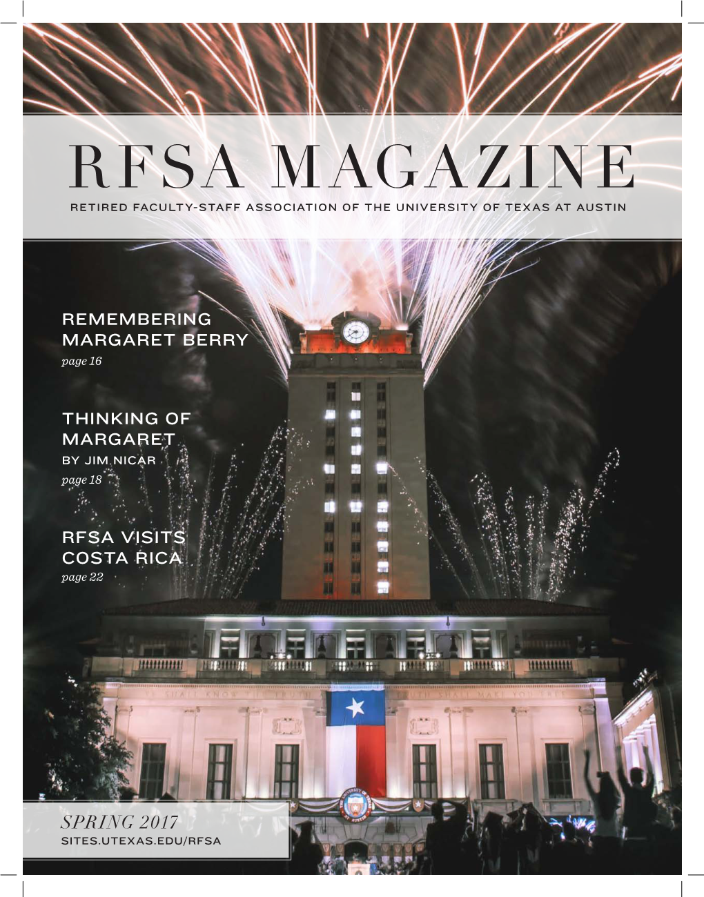 Rfsa Magazine Retired Faculty-Staff Association of the University of Texas at Austin