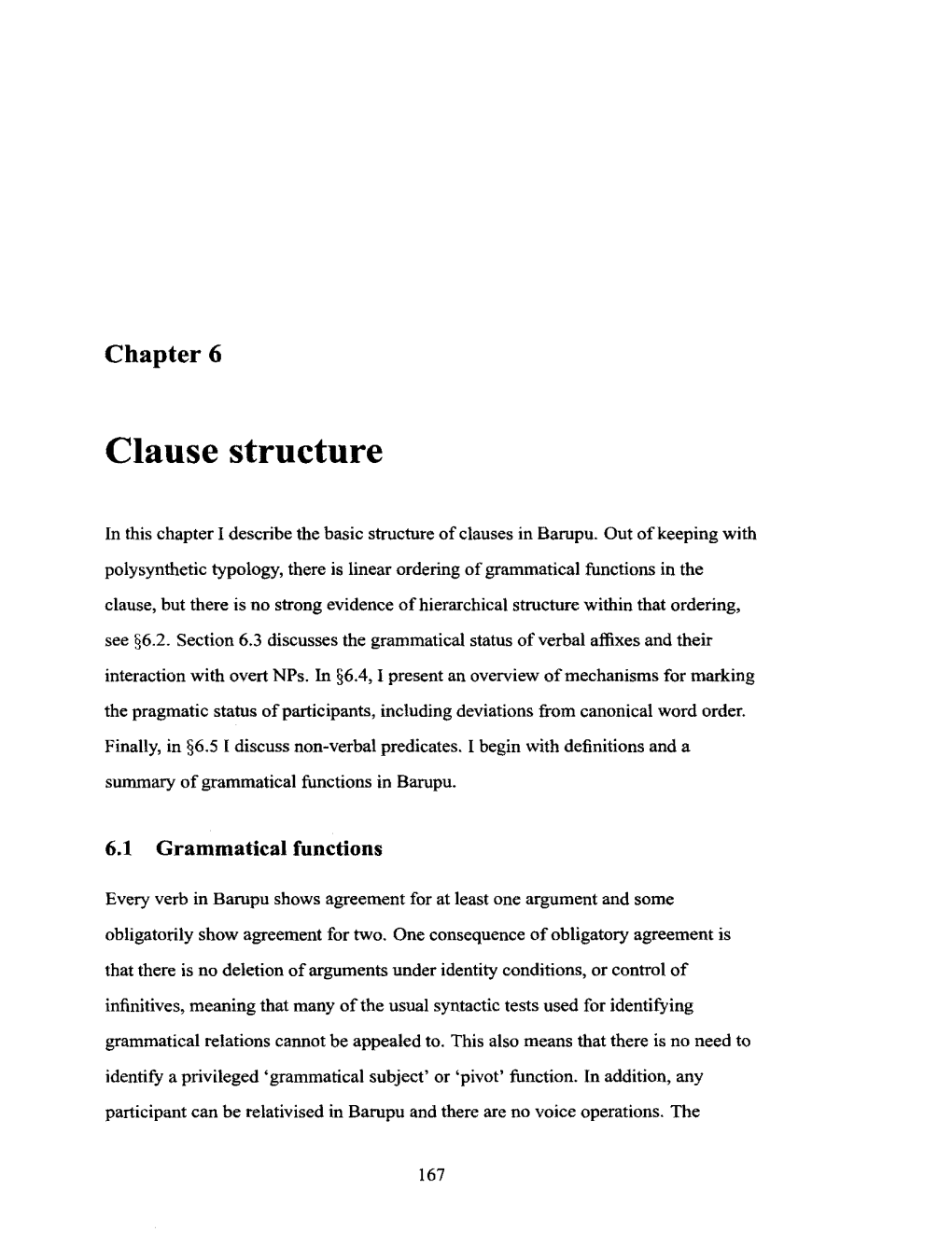 Clause Structure