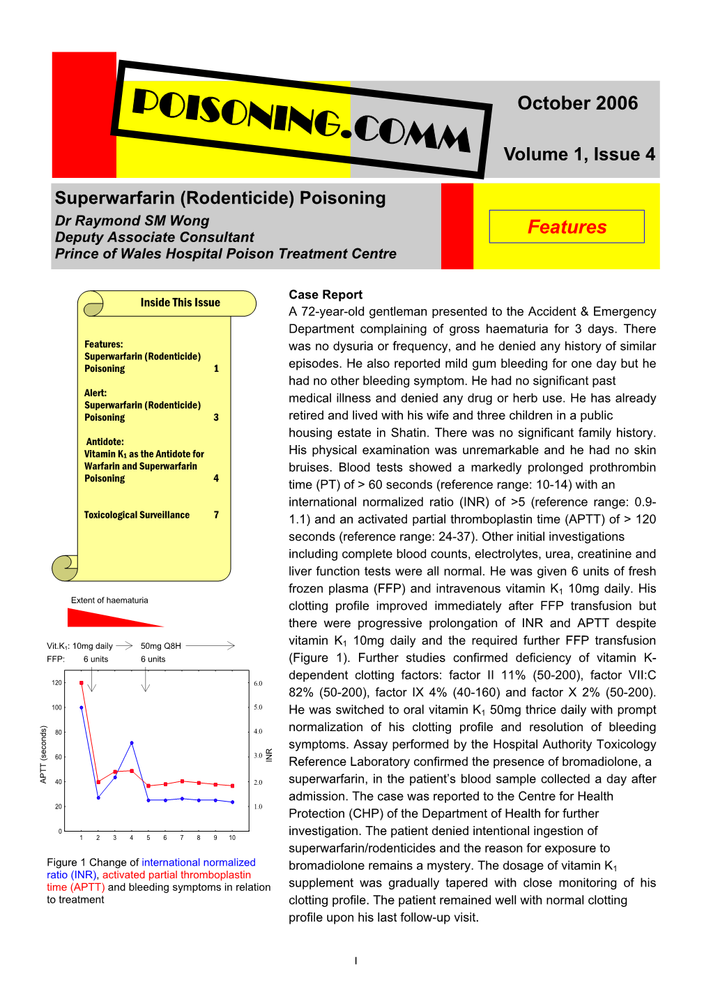 Poisoning.Comm Volume 1, Issue 4 (October 2006)