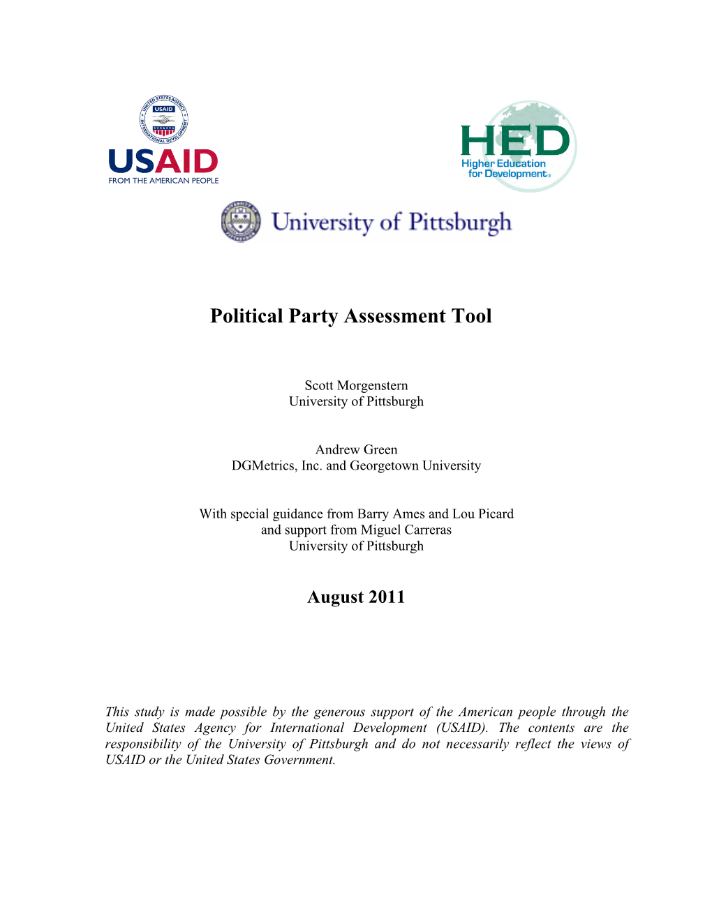 Political Party Assessment Tool