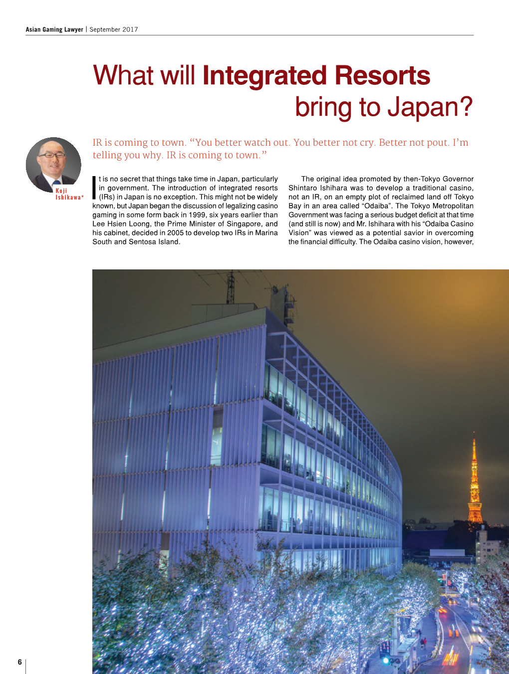 What Will Integrated Resorts Bring to Japan?