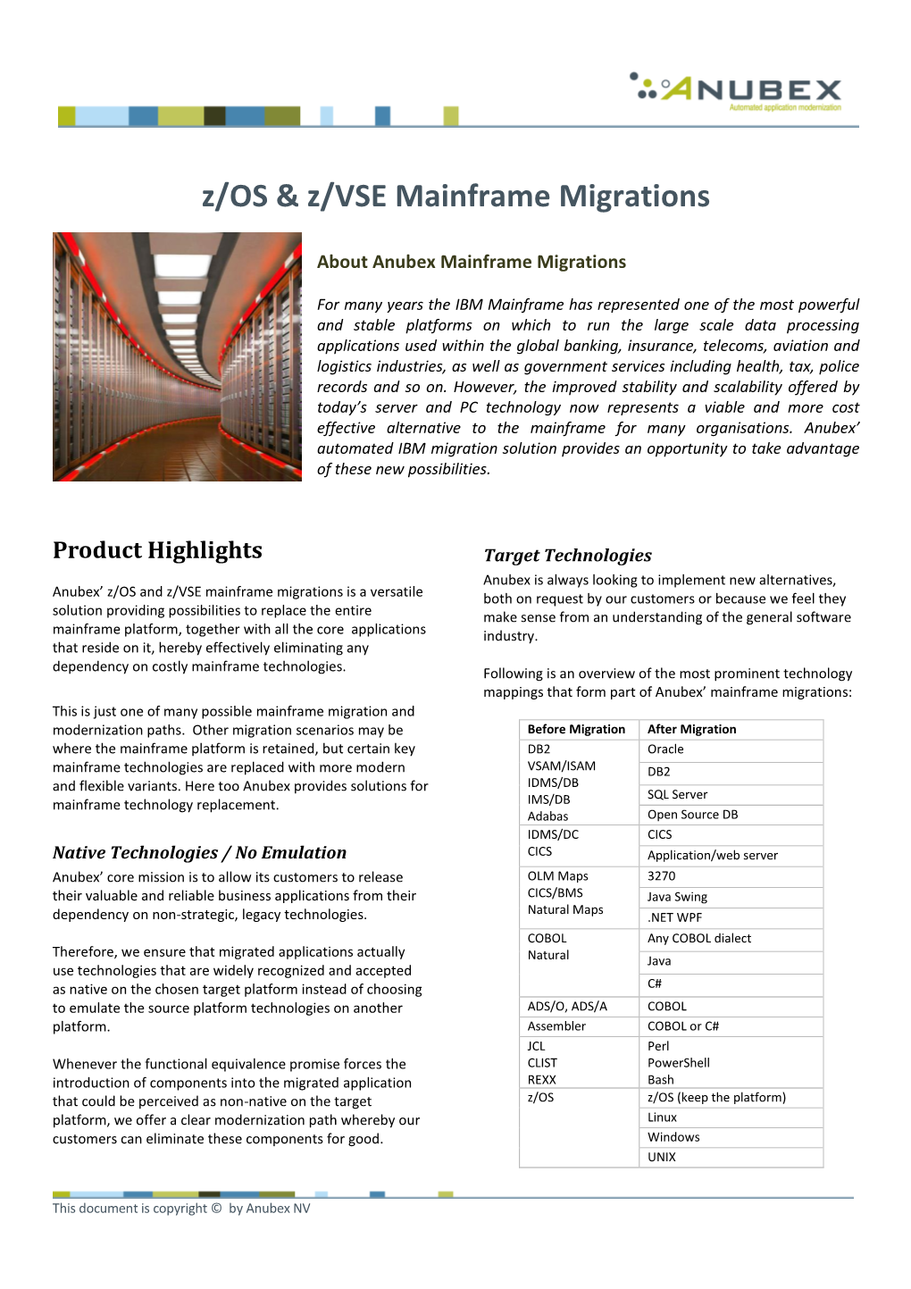 IBM Mainframe Migrations