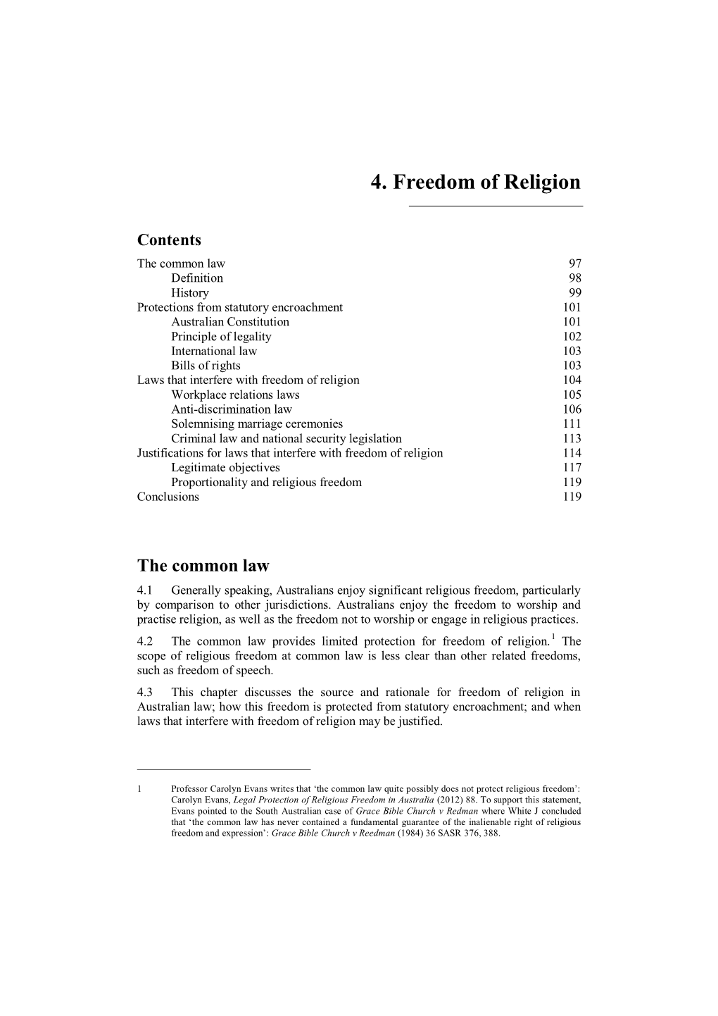 4. Freedom of Religion