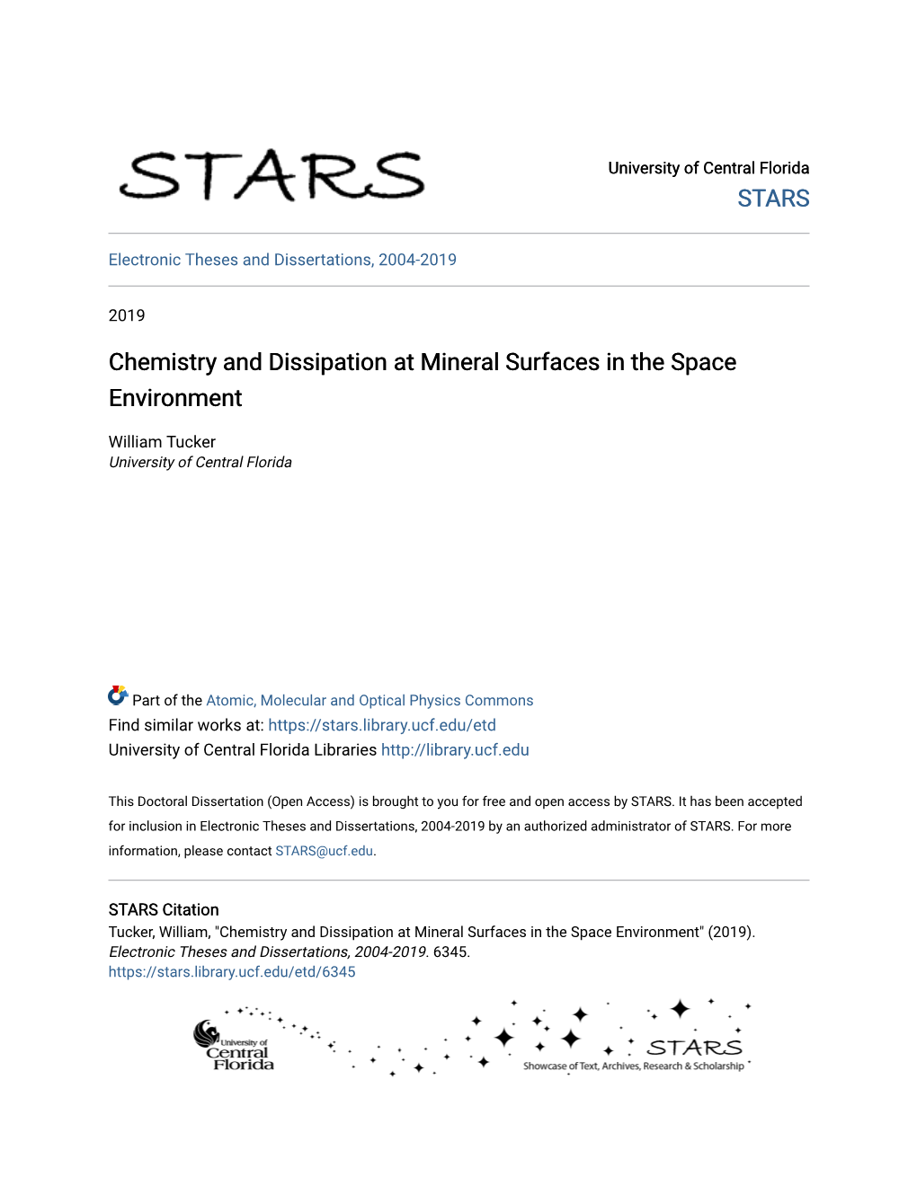 Chemistry and Dissipation at Mineral Surfaces in the Space Environment