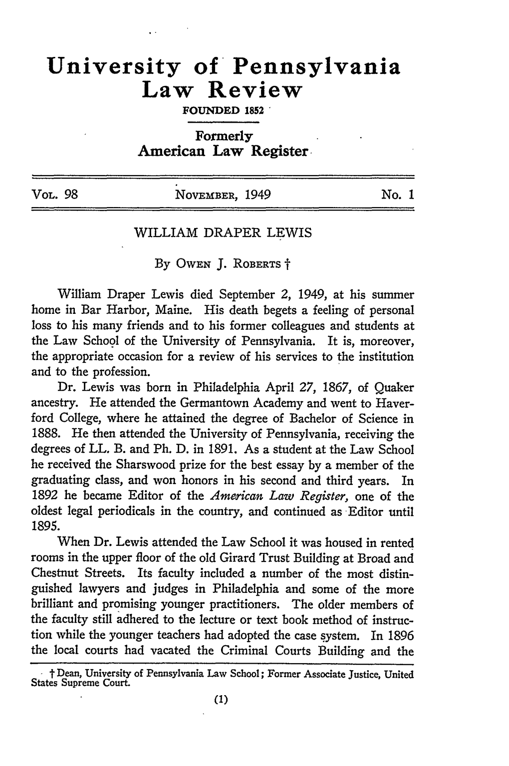 William Draper Lewis