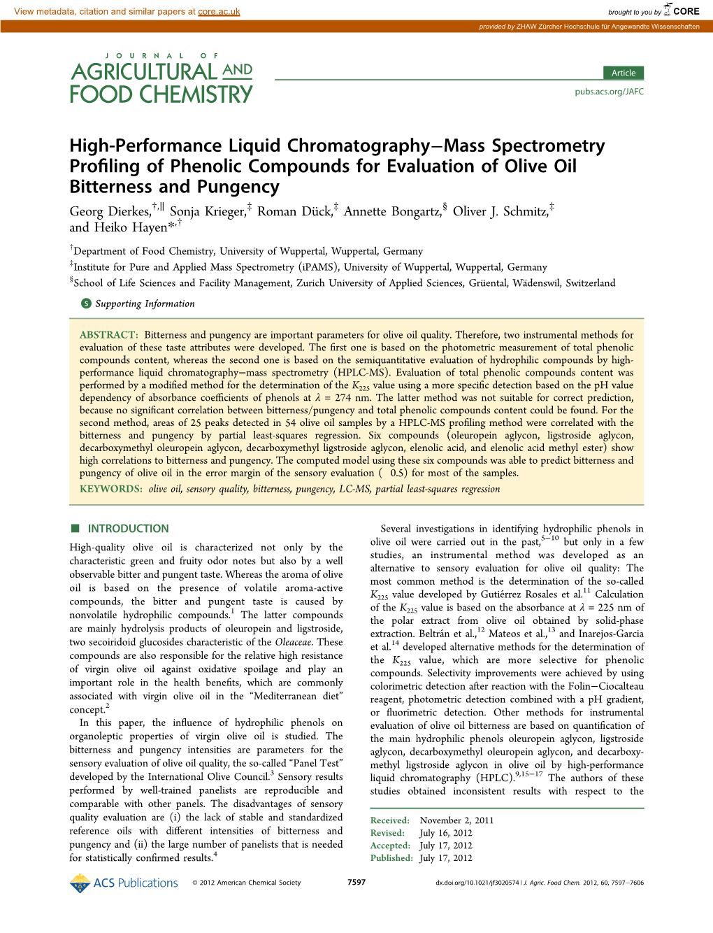 High-Performance Liquid Chromatography−Mass