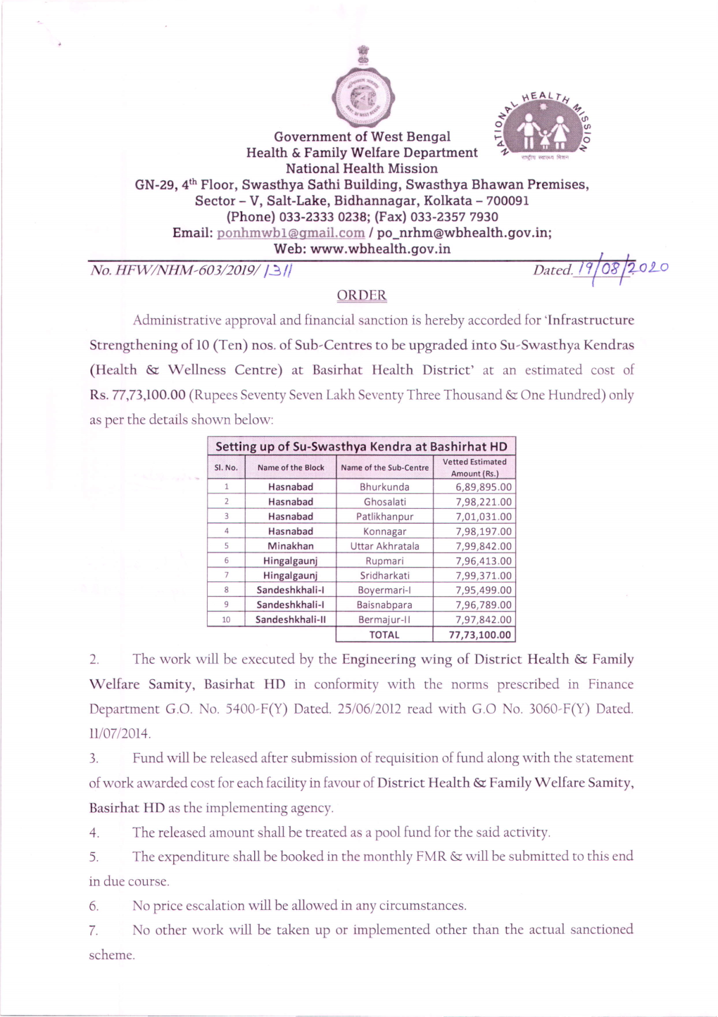 Government of West Bengal Health & Family Welfare Department