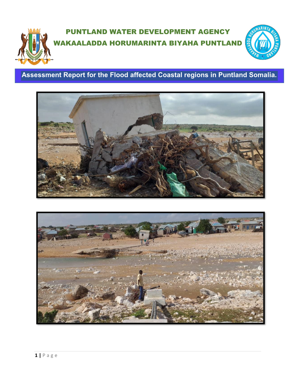 Assessment for the Affect of Flood Affected Coastal Areas in Puntland