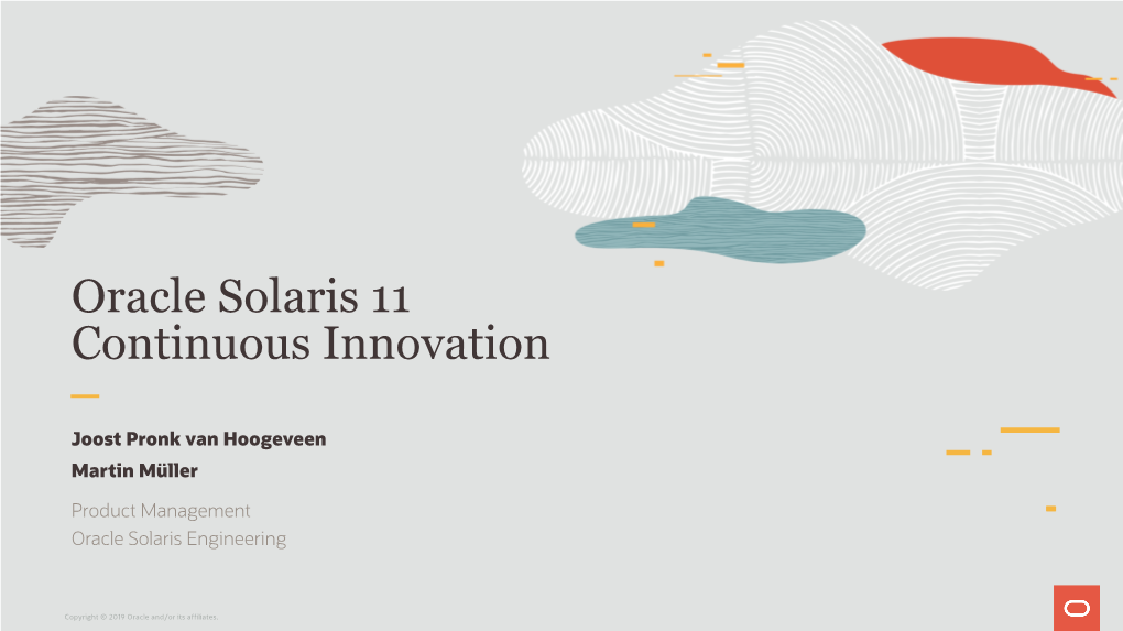 Oracle Solaris 11 Continuous Innovation