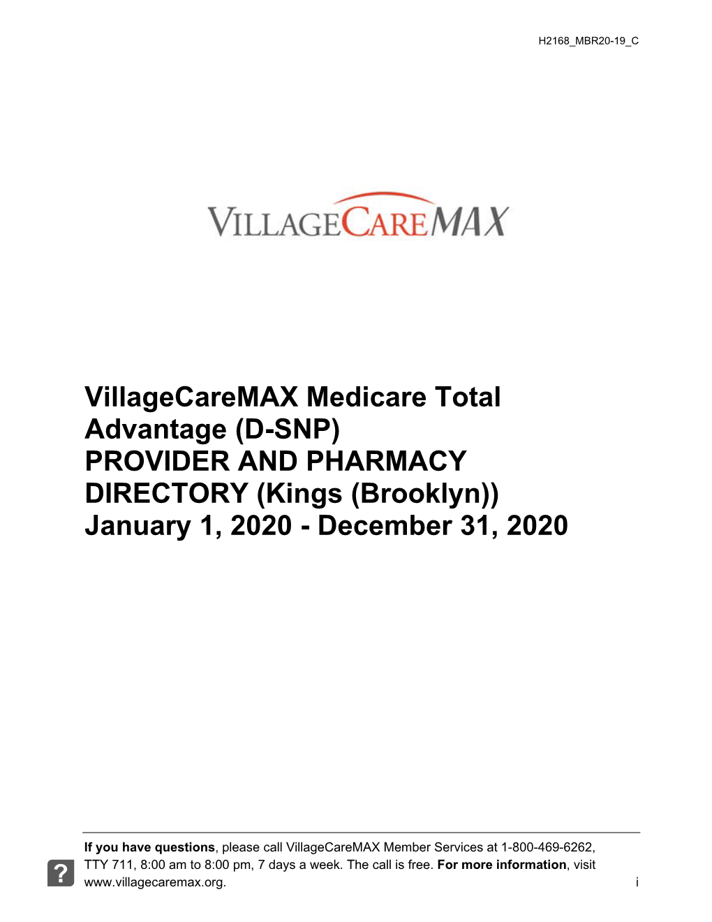 PROVIDER and PHARMACY DIRECTORY (Kings (Brooklyn)) January 1, 2020 - December 31, 2020