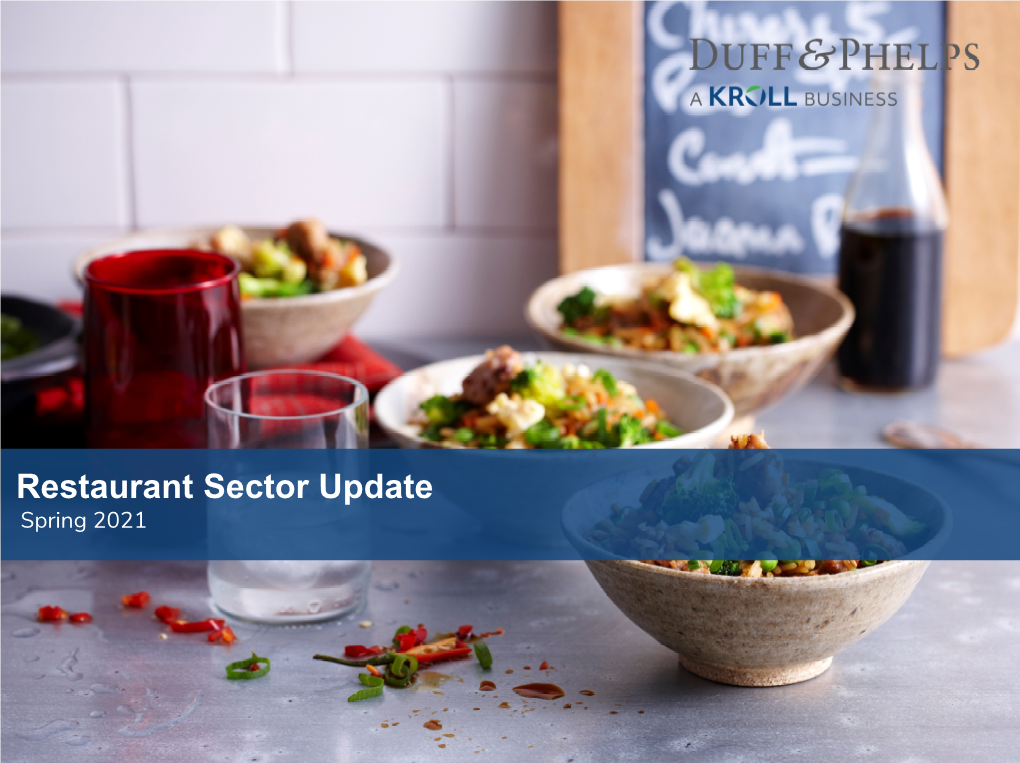 Restaurant Sector Update – Spring 2021.Pdf