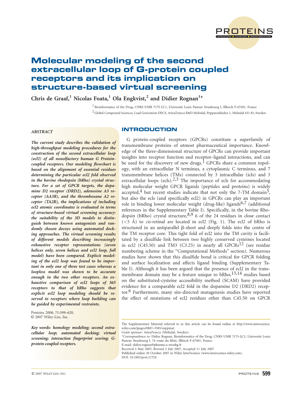 Molecular Modeling of the Second Extracellular Loop of G-Protein