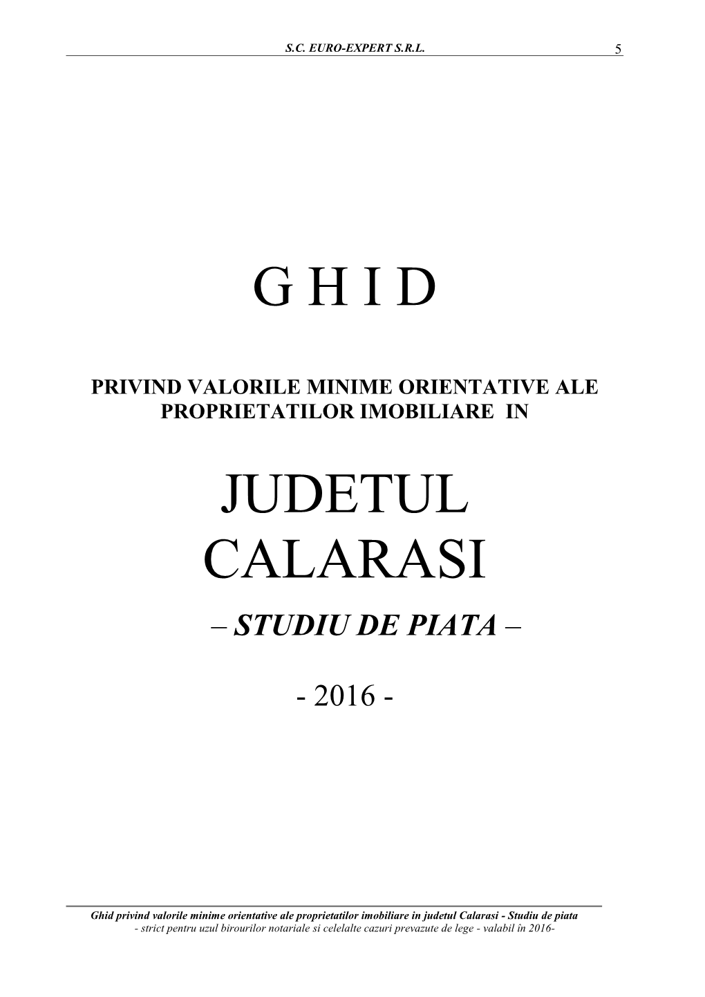 G H I D Judetul Calarasi