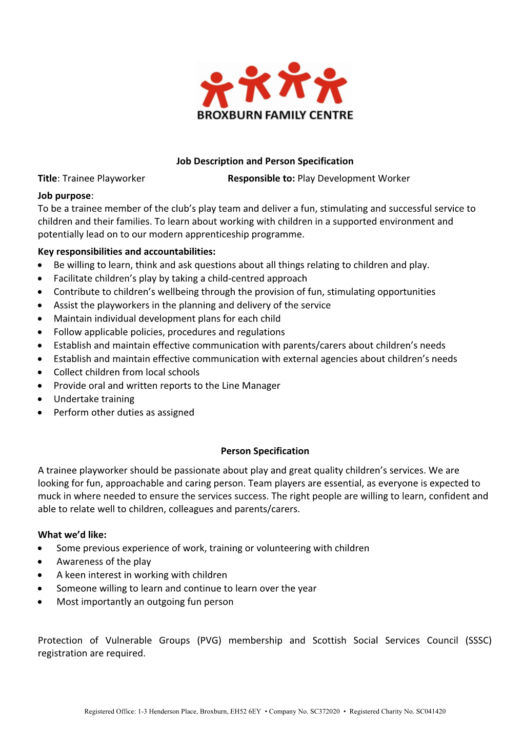 Job Description and Person Specification s11