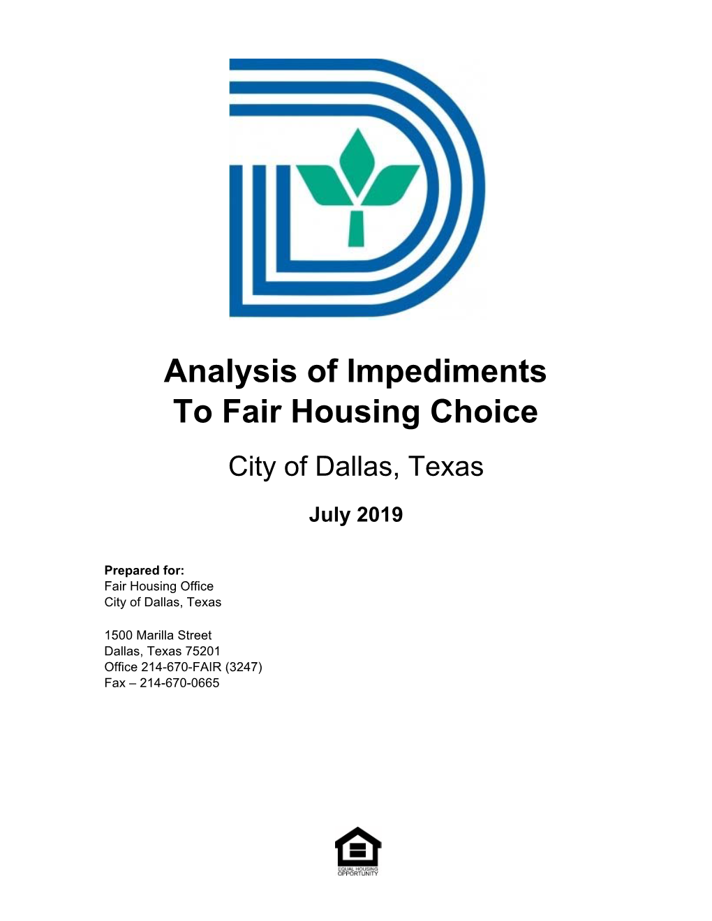 Analysis of Impediments to Fair Housing Choice