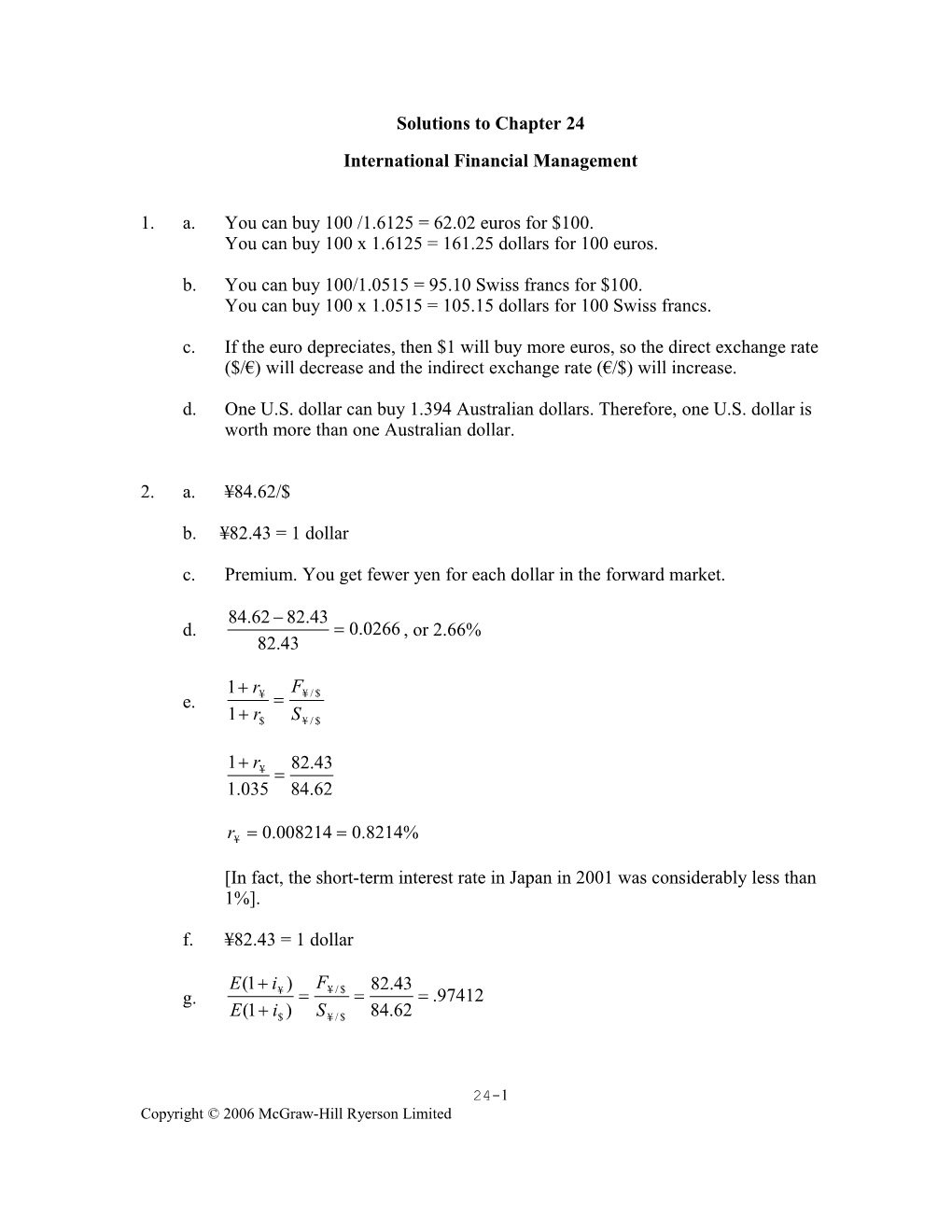 Solutions to Chapter 22