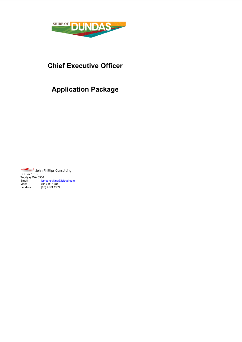 Dundas CEO Application Package