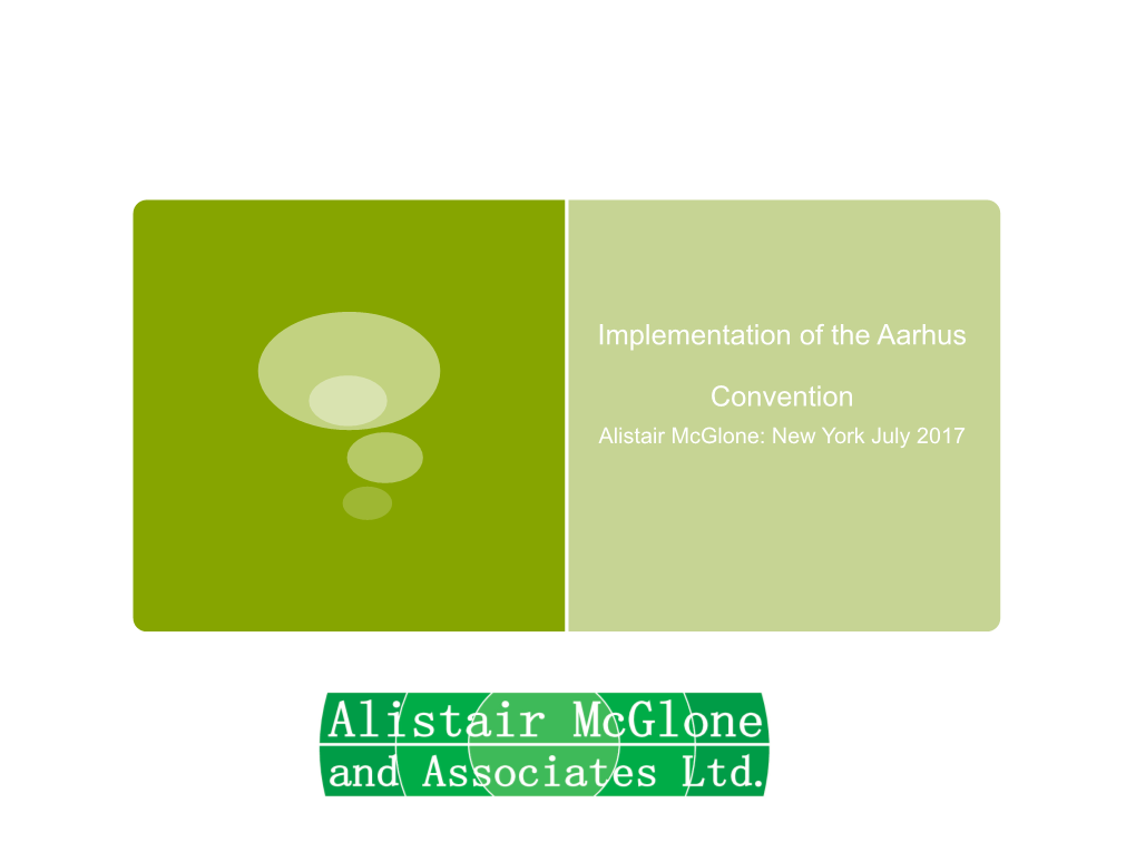 Implementation of the Aarhus Convention