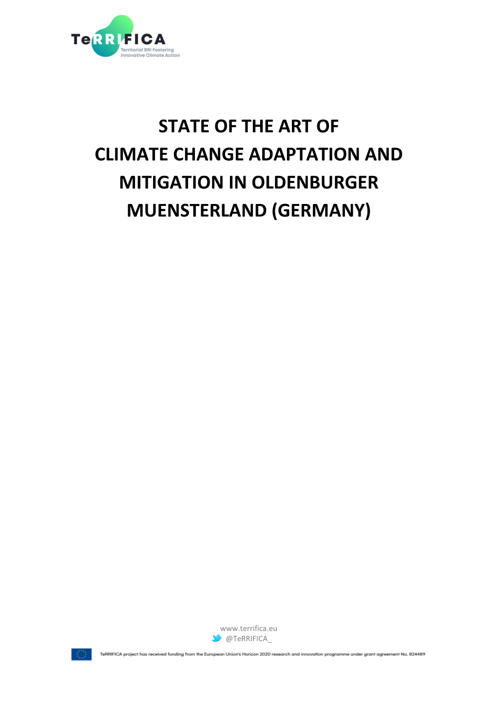 State of the Art of Climate Change Adaptation and Mitigation in Oldenburger Muensterland (Germany)