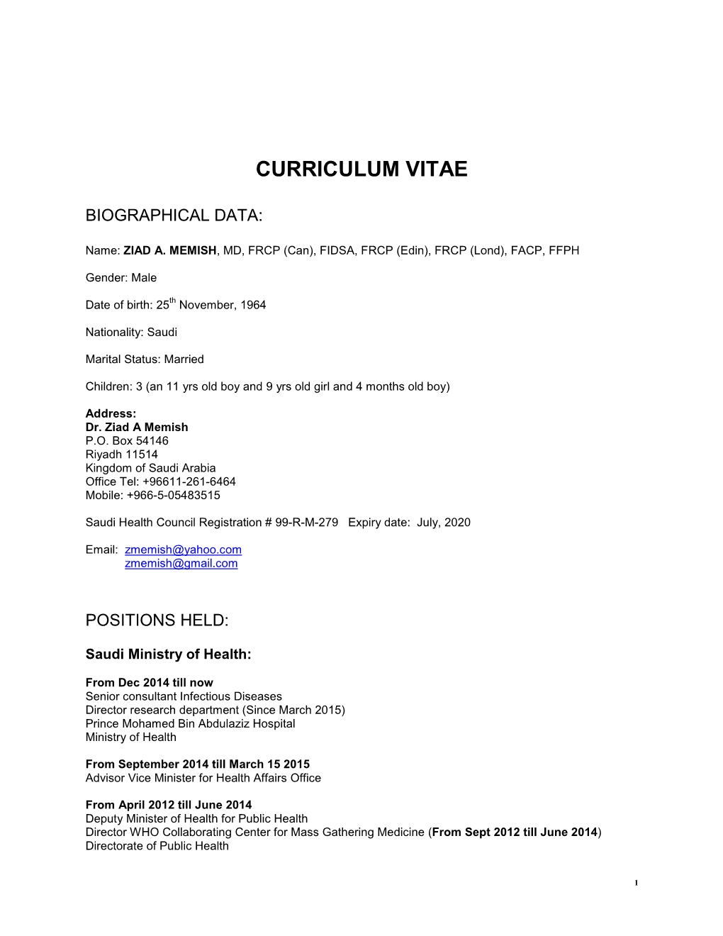 Curriculum Vitae