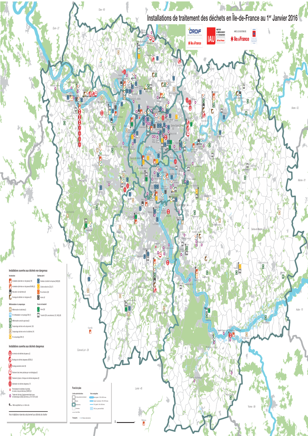 Installations De Traitement Des Déchets En Île-De-France Au 1Er Janvier 2016