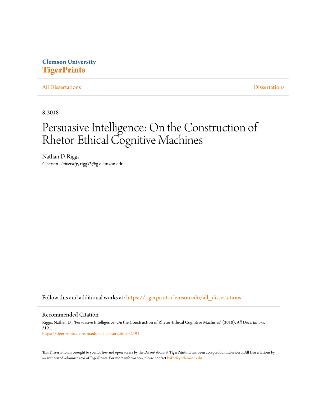 On the Construction of Rhetor-Ethical Cognitive Machines Nathan D