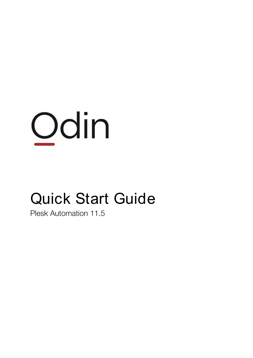 Quick Start Guide Plesk Automation 11.5