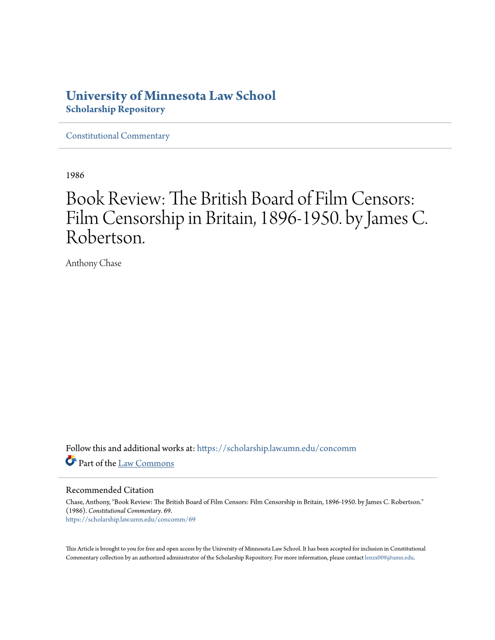 The British Board of Film Censors: Film Censorship in Britain, 1896-1950