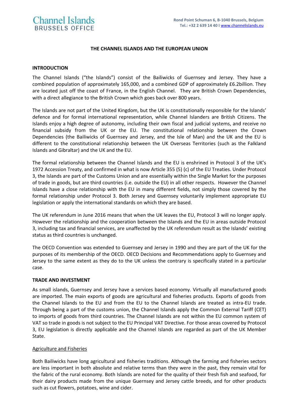 The Channel Islands and the European Union