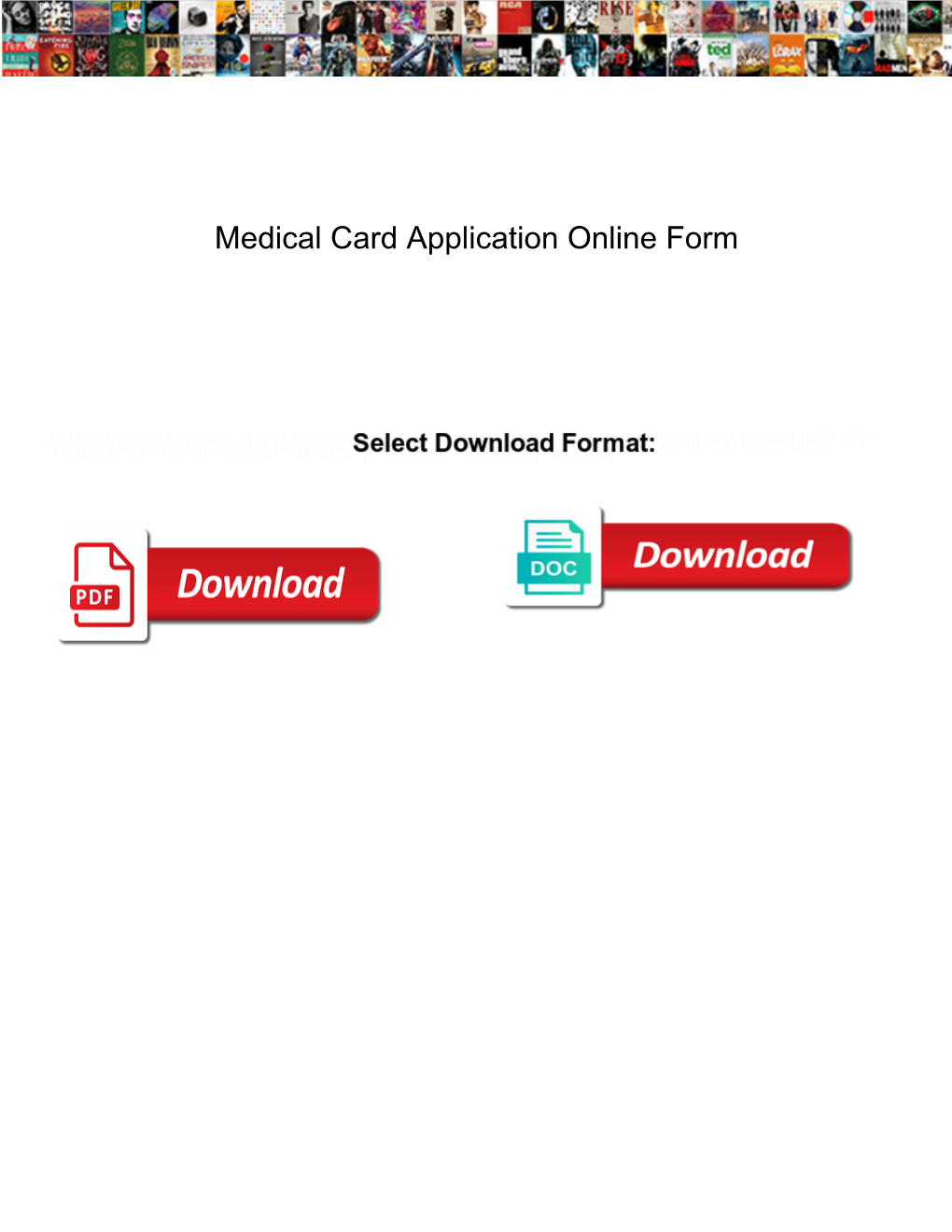 Medical Card Application Online Form